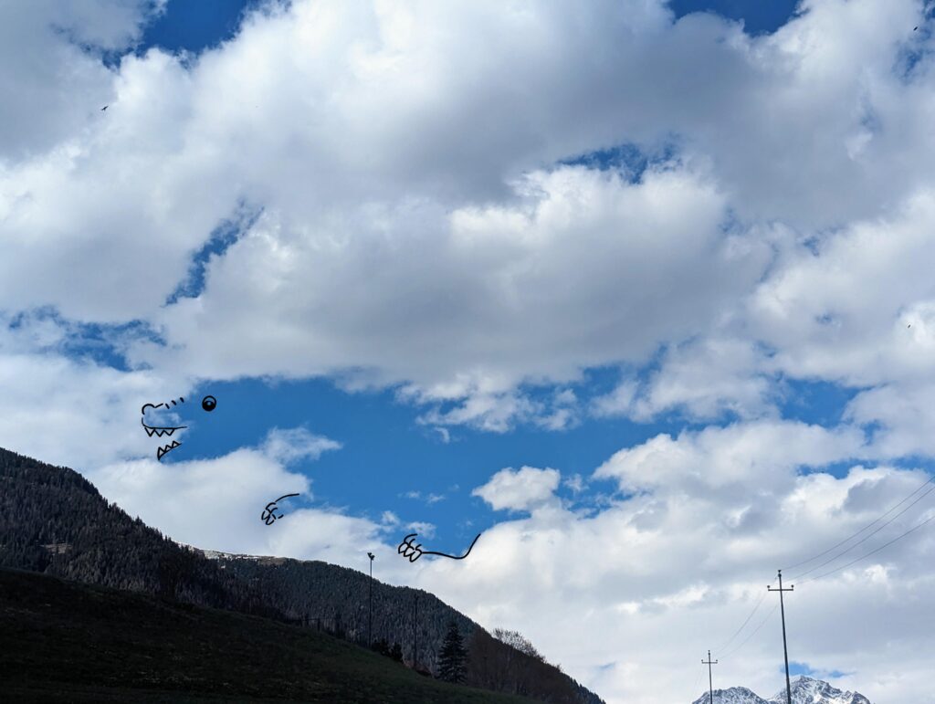 Clouds and Draws: dinosauro